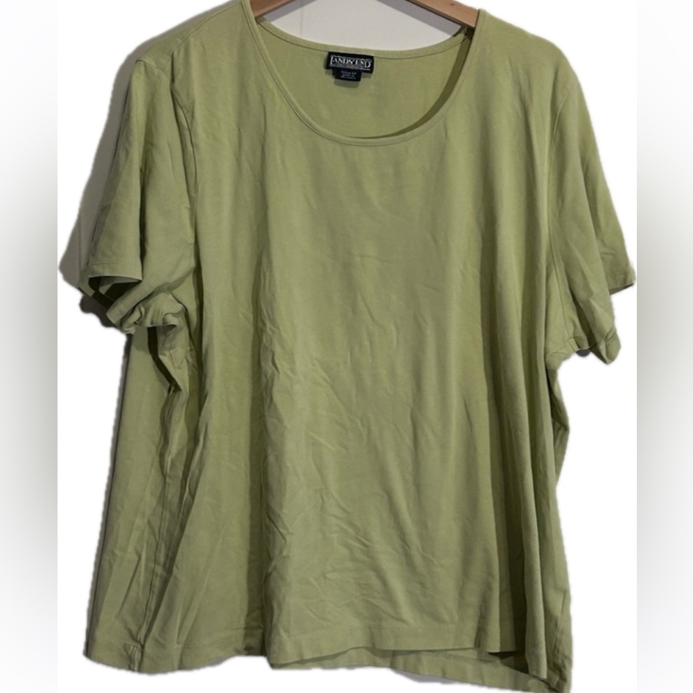 Lands' End Scoop Neck Light Green t-shirt Plus size 2X